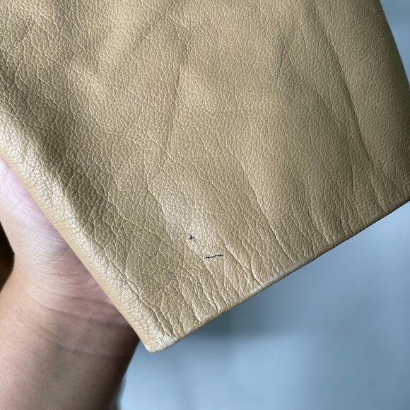 ST. John Sport by Marie Gray Women's Cream Tan 100% Leather Jacket Size Large - Picture 11 of 13